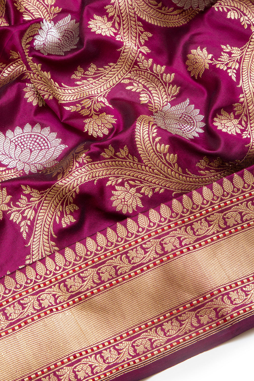 Banarasi Silk Jaal Purple Saree
