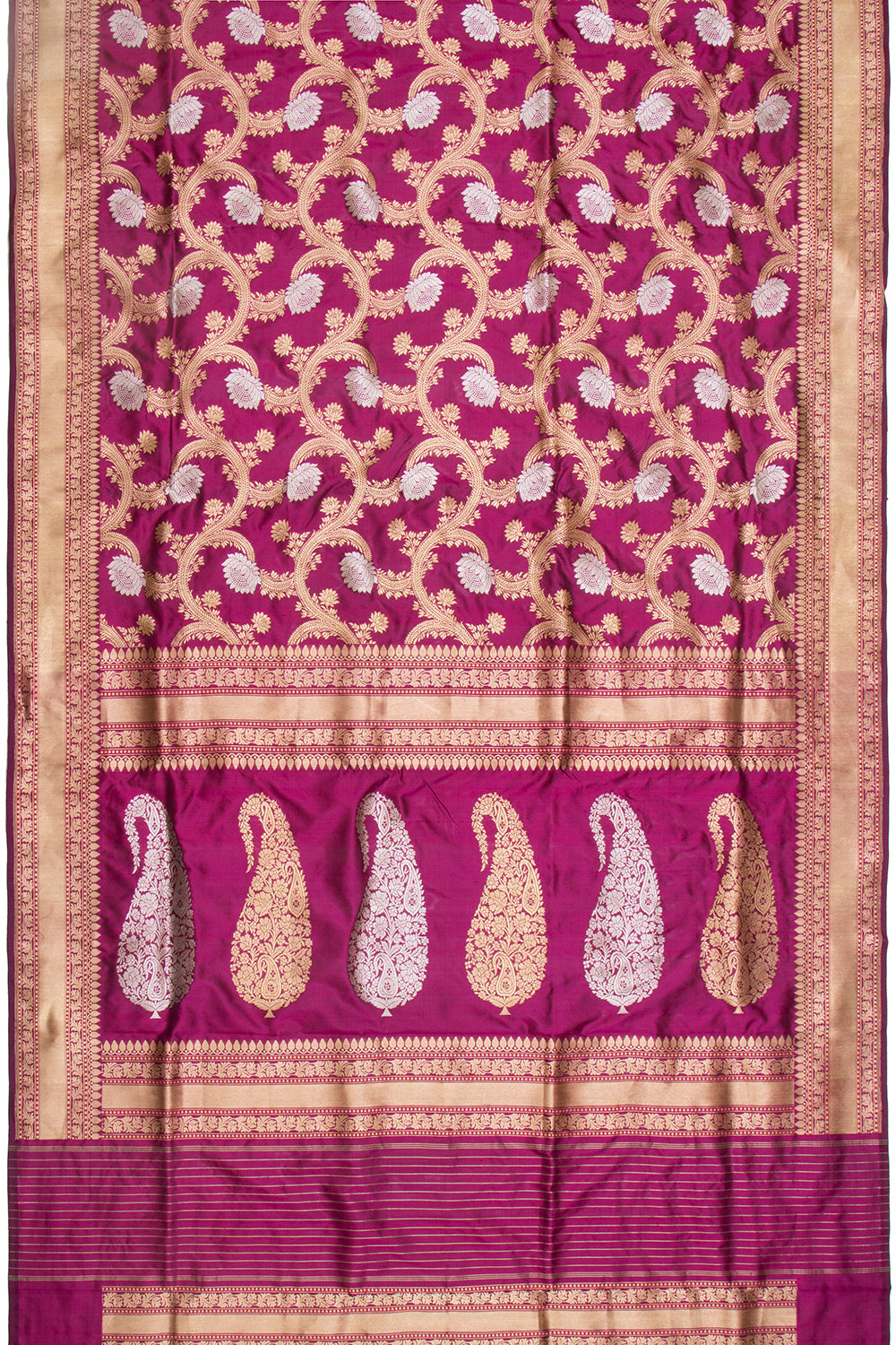 Banarasi Silk Jaal Purple Saree