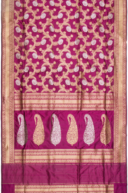 Banarasi Silk Jaal Purple Saree