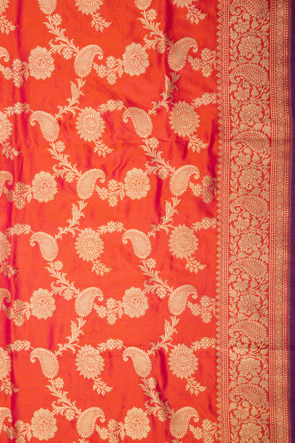 Banarasi Silk Kadwa Jaal Red Saree