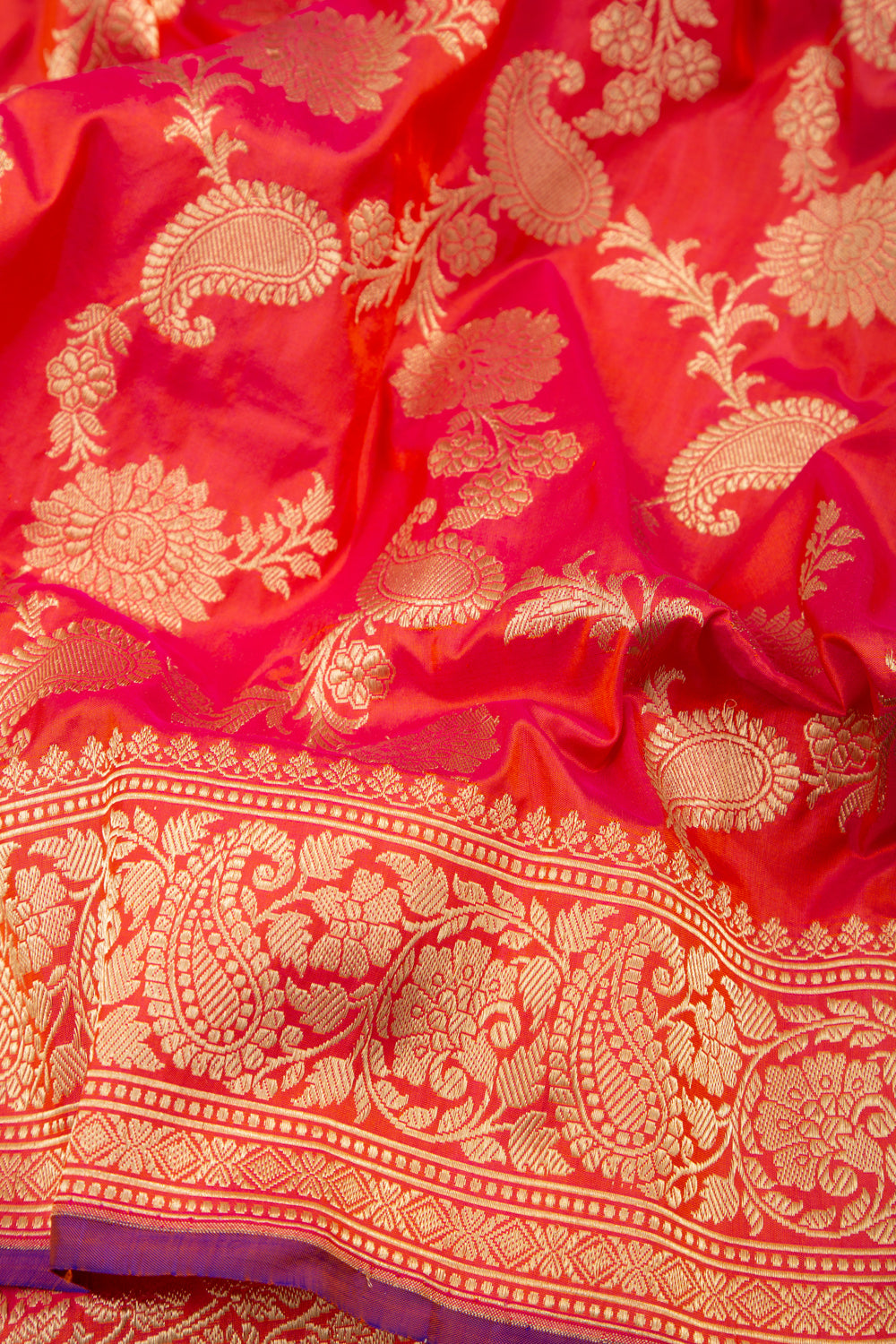 Banarasi Silk Kadwa Jaal Red Saree