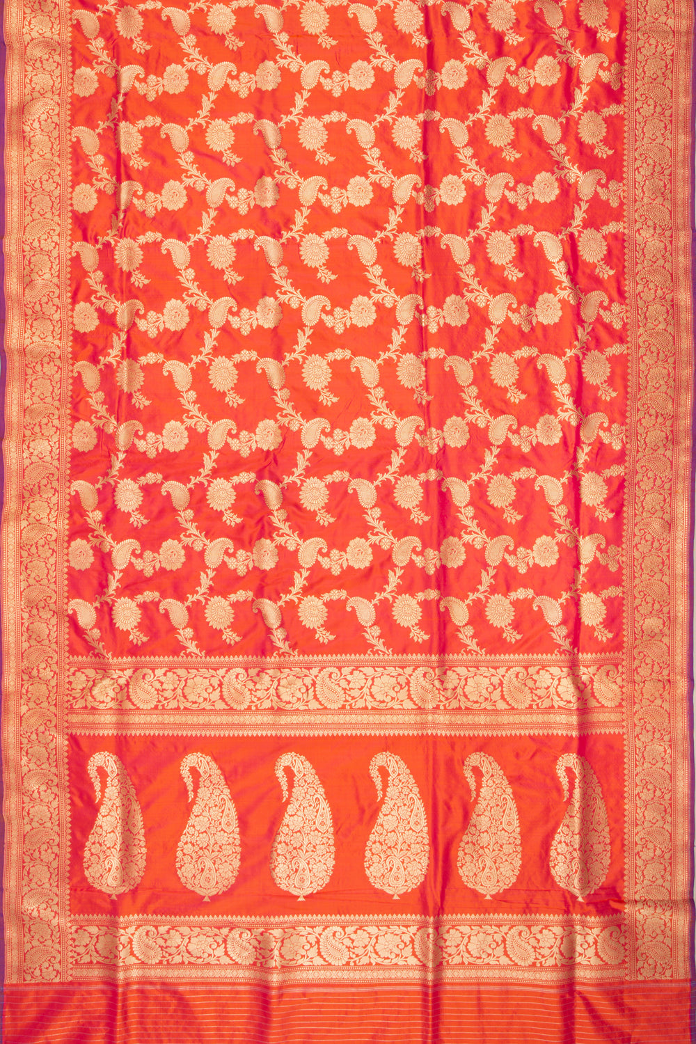 Banarasi Silk Kadwa Jaal Red Saree