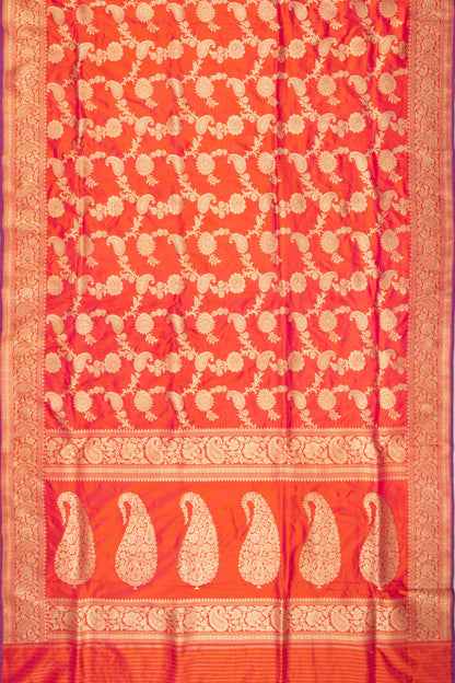 Banarasi Silk Kadwa Jaal Red Saree