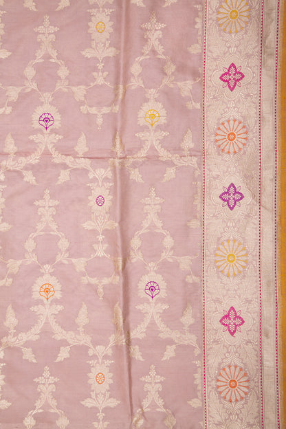 Banarasi Silk Kadwa Jaal Lilac Saree