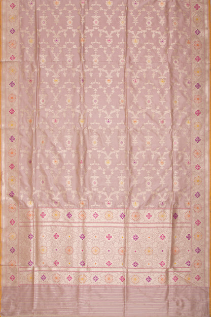 Banarasi Silk Kadwa Jaal Lilac Saree