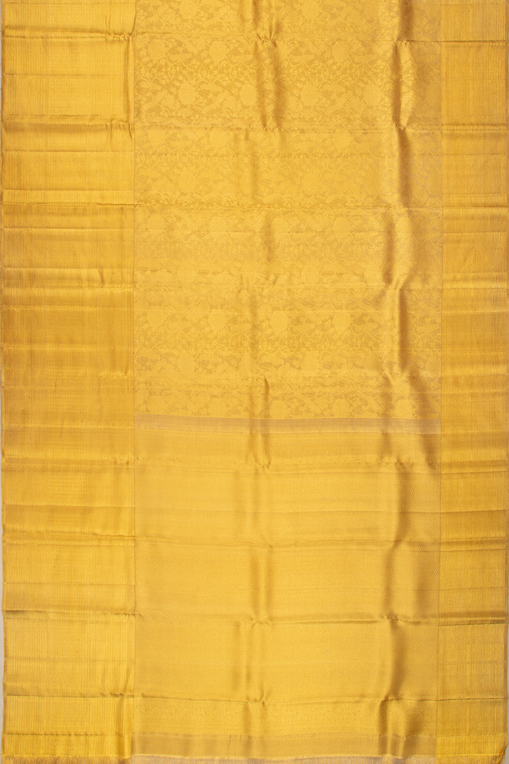 Kanchipuram Silk Tissue Jaal Gold Saree