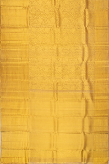 Kanchipuram Silk Tissue Jaal Gold Saree