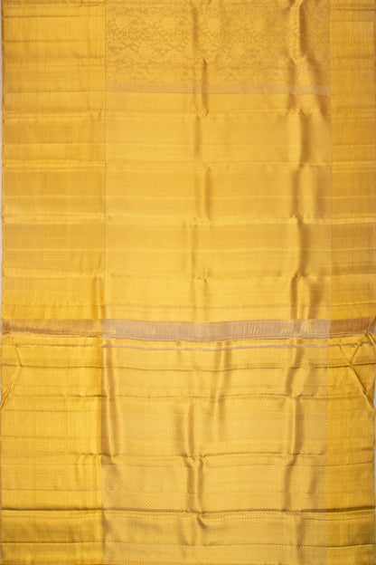 Kanchipuram Silk Tissue Jaal Gold Saree