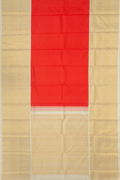 Kanchipuram Silk Checks Red Saree
