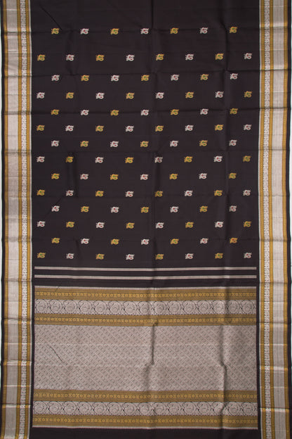 Kanchipuram Silk Butta Black Saree