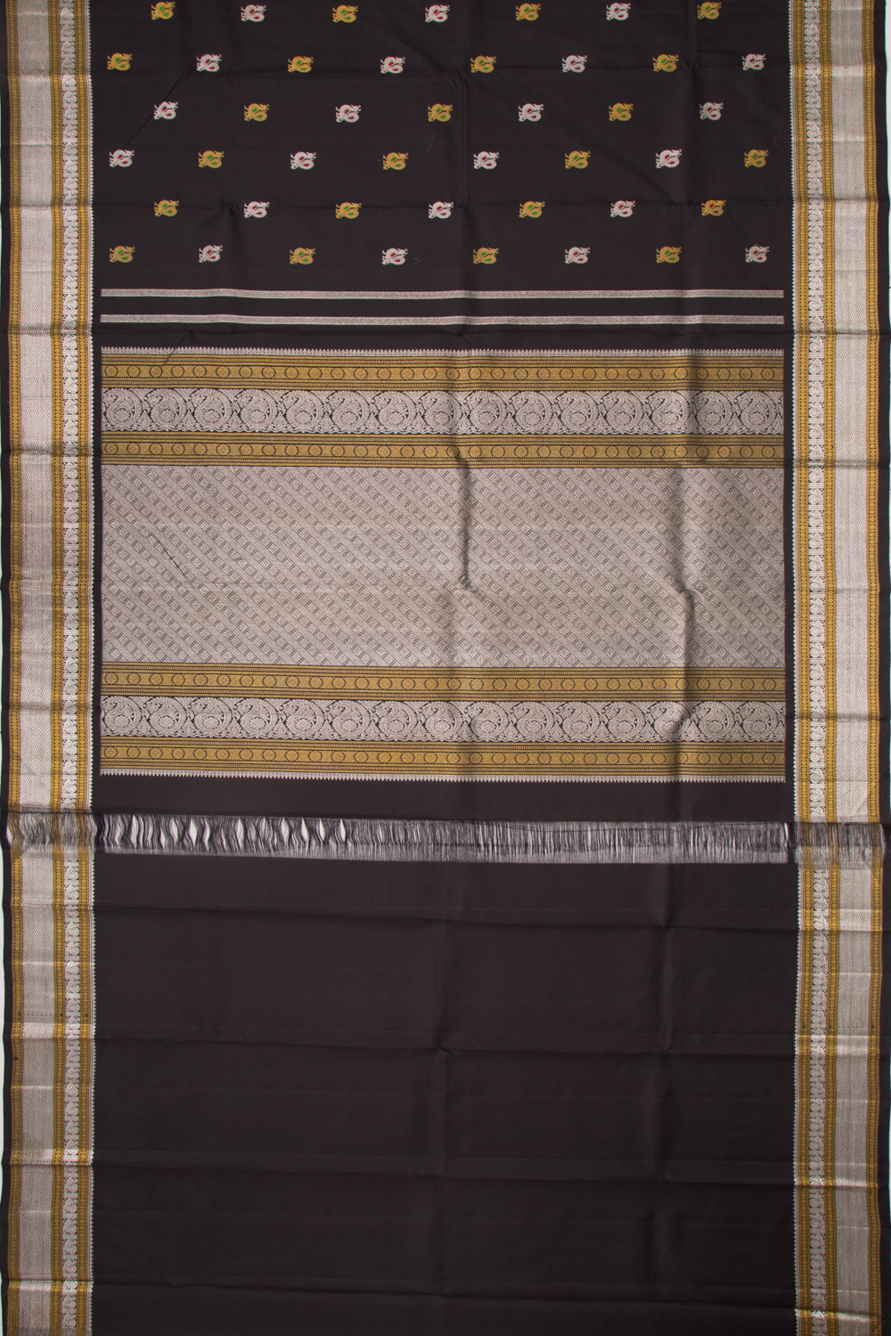 Kanchipuram Silk Butta Black Saree