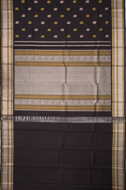 Kanchipuram Silk Butta Black Saree