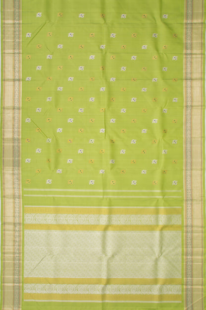 Kanchipuram Silk Butta Green Saree