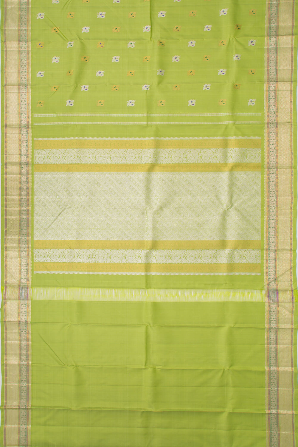 Kanchipuram Silk Butta Green Saree