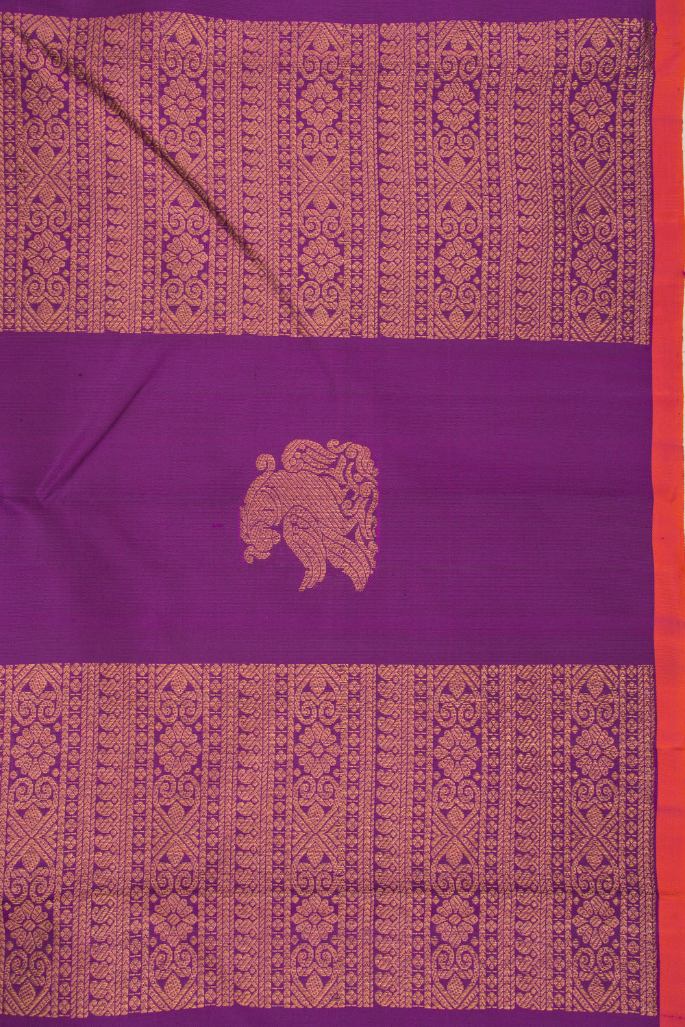 Kanchipuram Silk Brocade Purple Saree