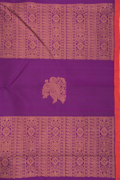 Kanchipuram Silk Brocade Purple Saree