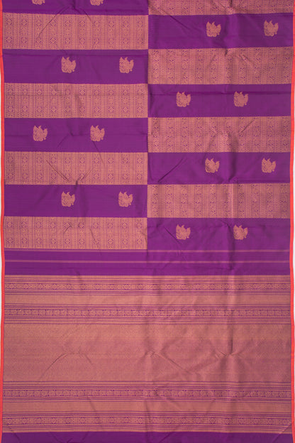 Kanchipuram Silk Brocade Purple Saree