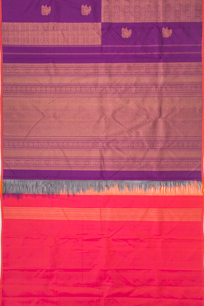 Kanchipuram Silk Brocade Purple Saree