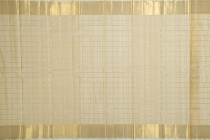 Kanchipuram Silk Checks Cream Dhoti