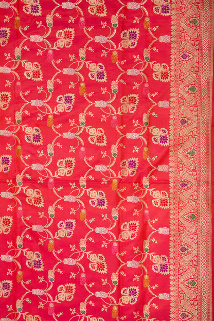 Banarasi Silk Kadwa Jaal Red Saree