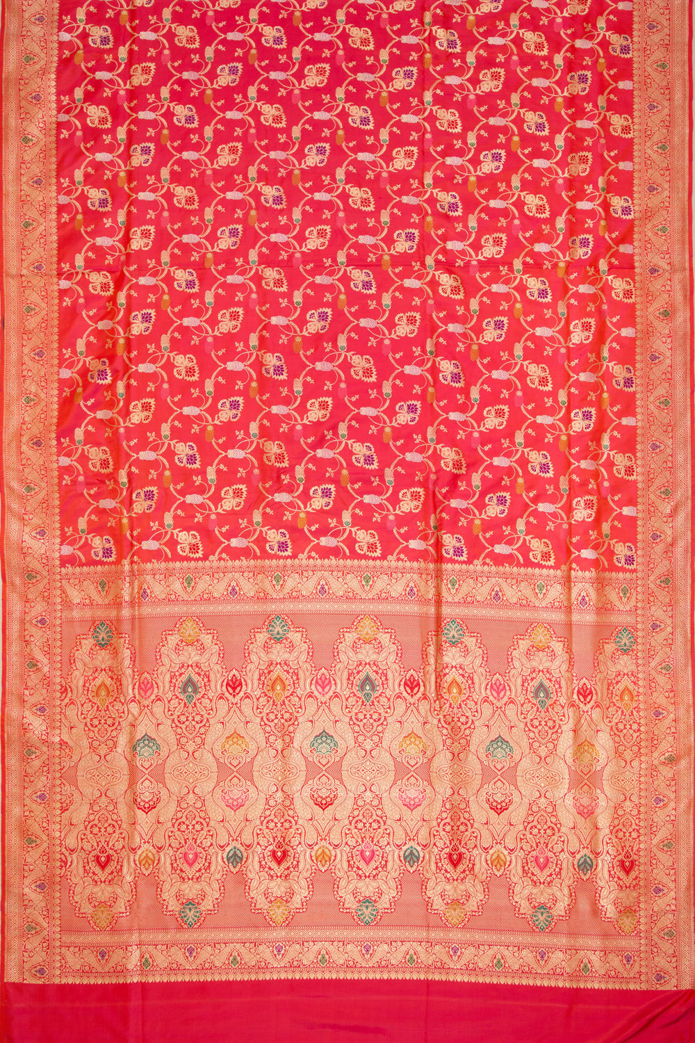 Banarasi Silk Kadwa Jaal Red Saree