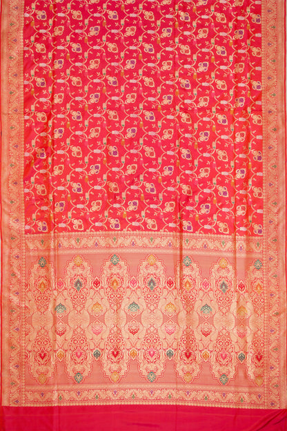 Banarasi Silk Kadwa Jaal Red Saree