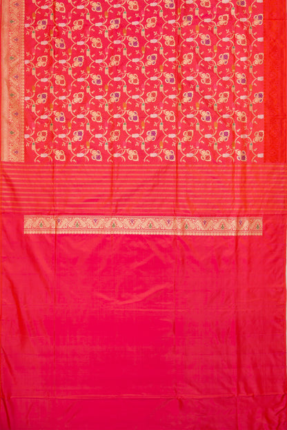 Banarasi Silk Kadwa Jaal Red Saree