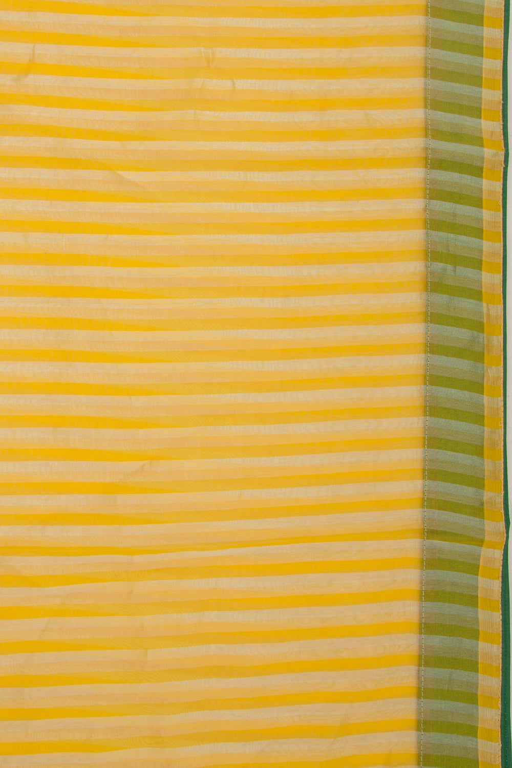 Organza Vertical Lines Yellow Saree