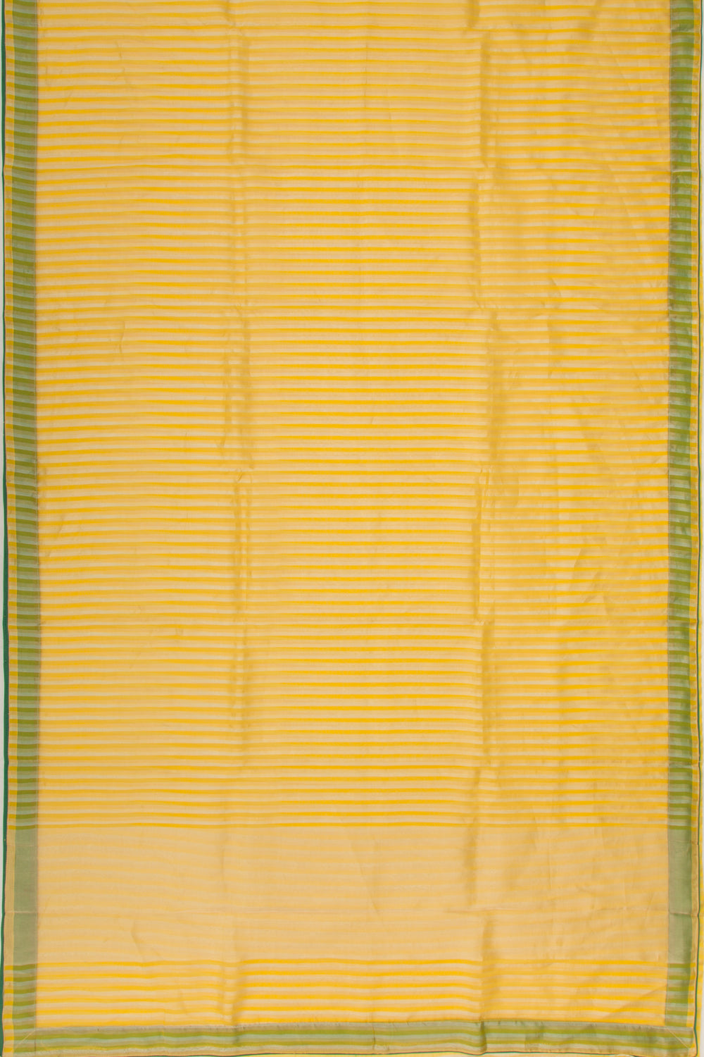 Organza Vertical Lines Yellow Saree