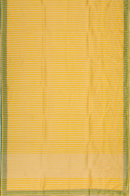Organza Vertical Lines Yellow Saree
