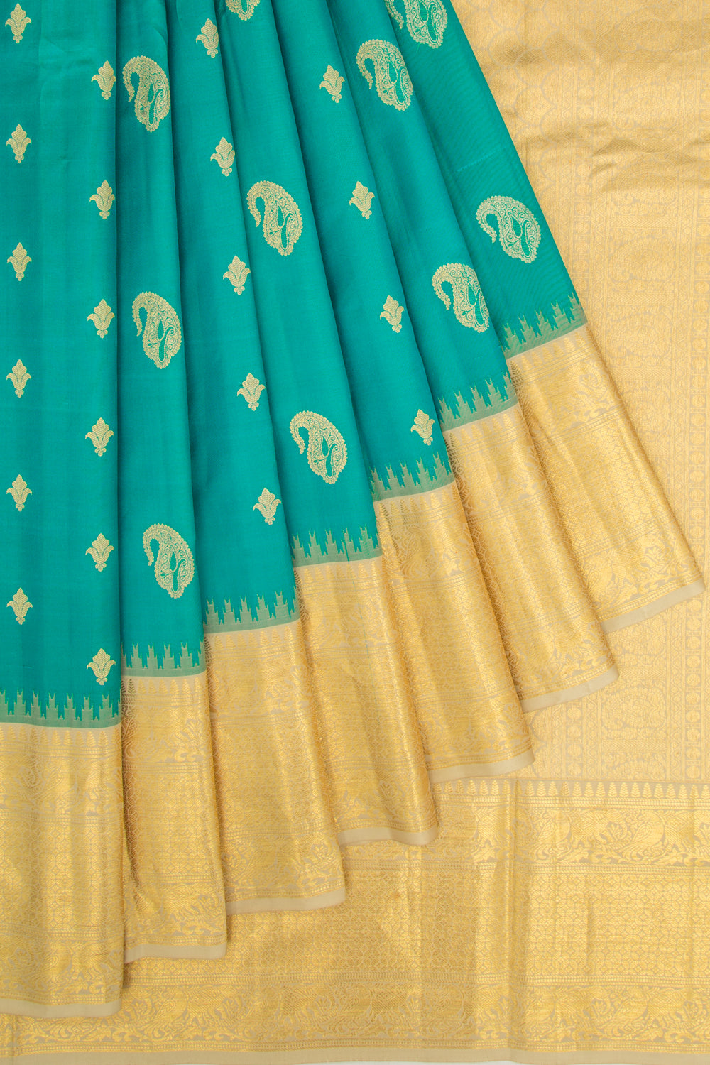 Taranga Kanchi Silk Butta Blue Saree