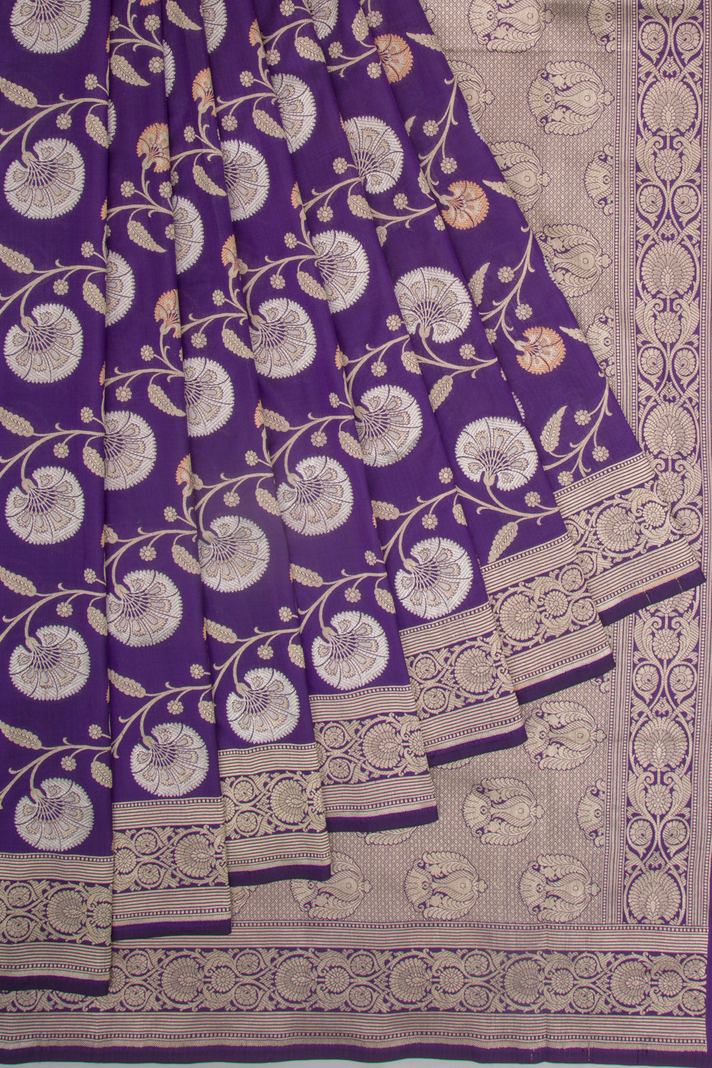 Banarasi Silk Jaal Purple Saree