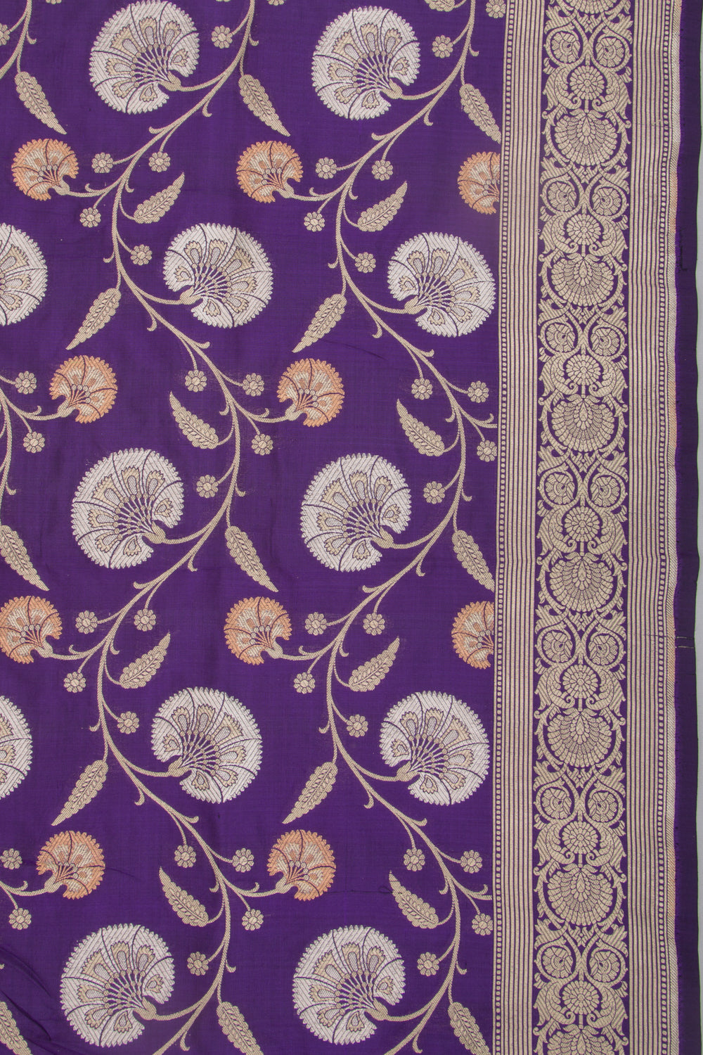 Banarasi Silk Jaal Purple Saree