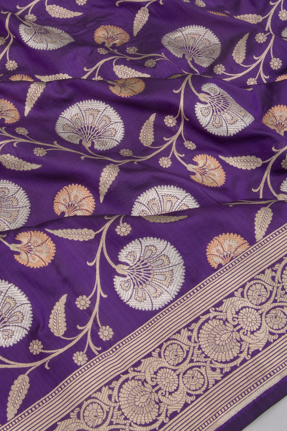 Banarasi Silk Jaal Purple Saree