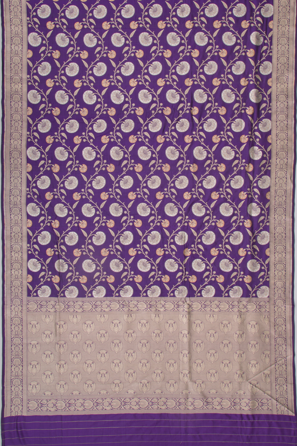 Banarasi Silk Jaal Purple Saree
