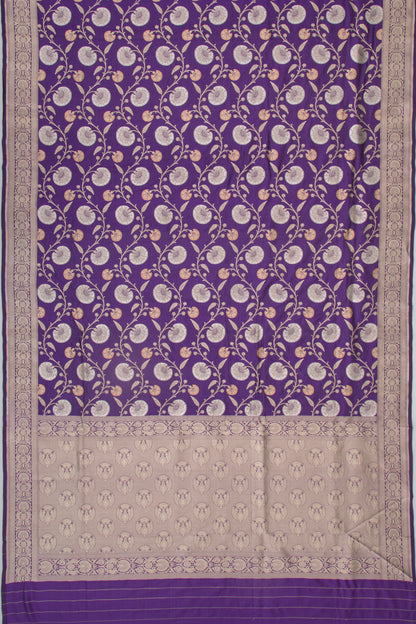 Banarasi Silk Jaal Purple Saree