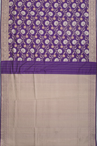 Banarasi Silk Jaal Purple Saree