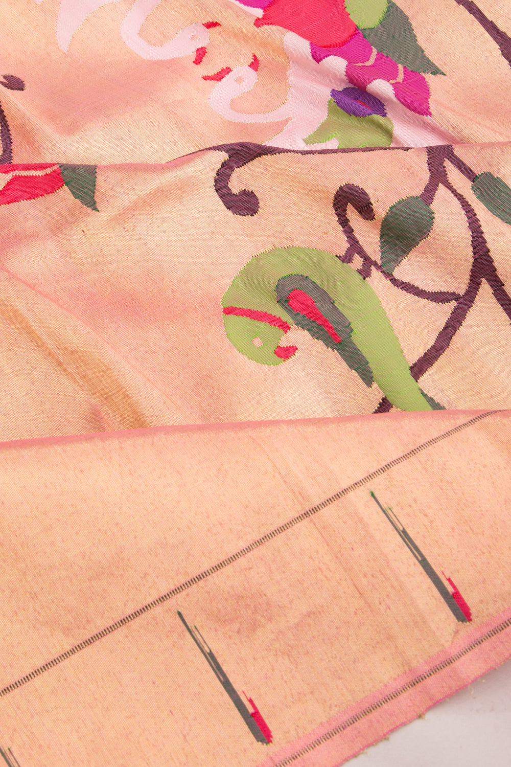 Paithani Silk Tissue All Over Jaal Gold Dupatta