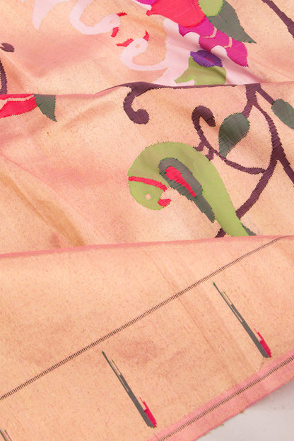 Paithani Silk Tissue All Over Jaal Gold Dupatta