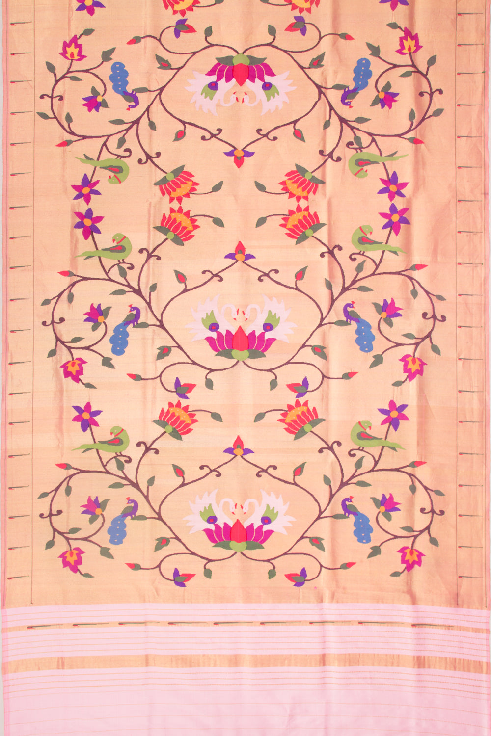 Paithani Silk Tissue All Over Jaal Gold Dupatta
