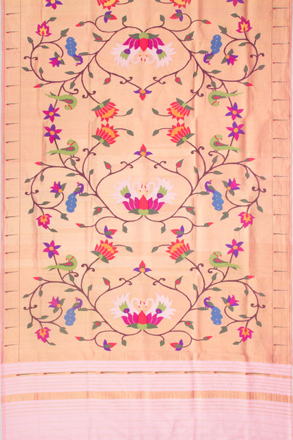 Paithani Silk Tissue All Over Jaal Gold Dupatta