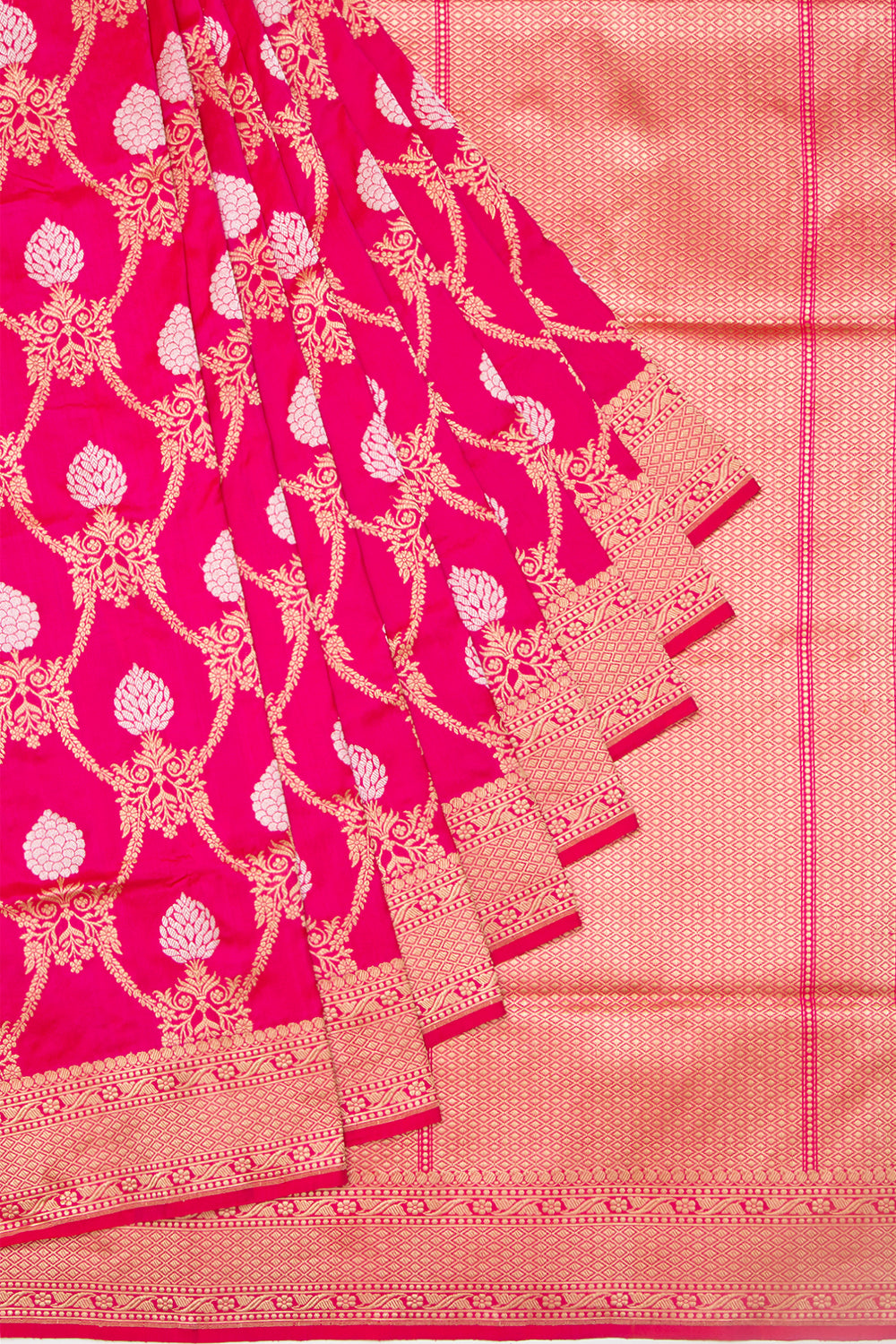 Banarasi Silk Jaal Pink Saree