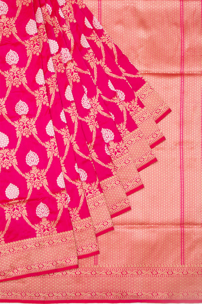 Banarasi Silk Jaal Pink Saree
