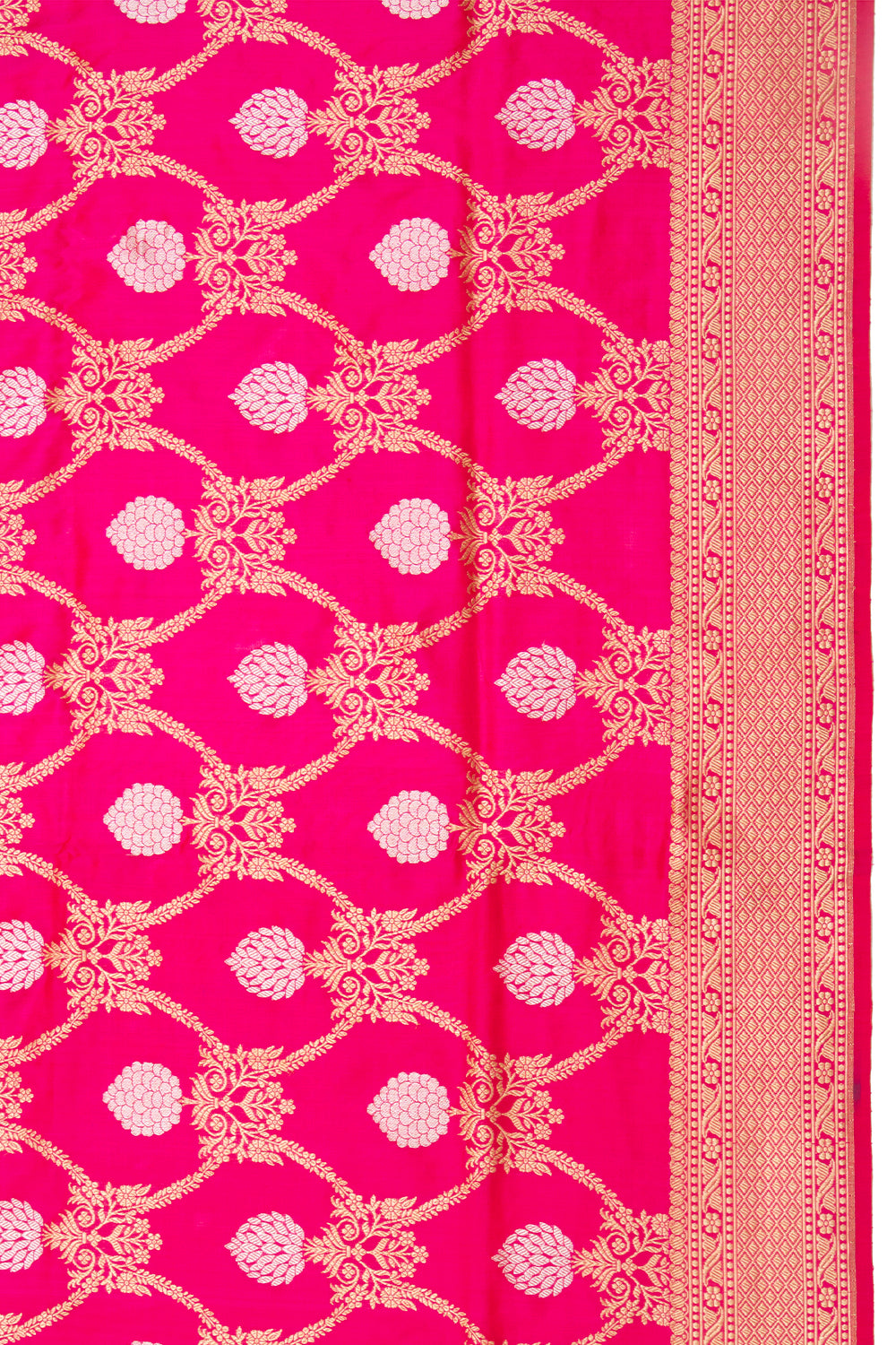Banarasi Silk Jaal Pink Saree