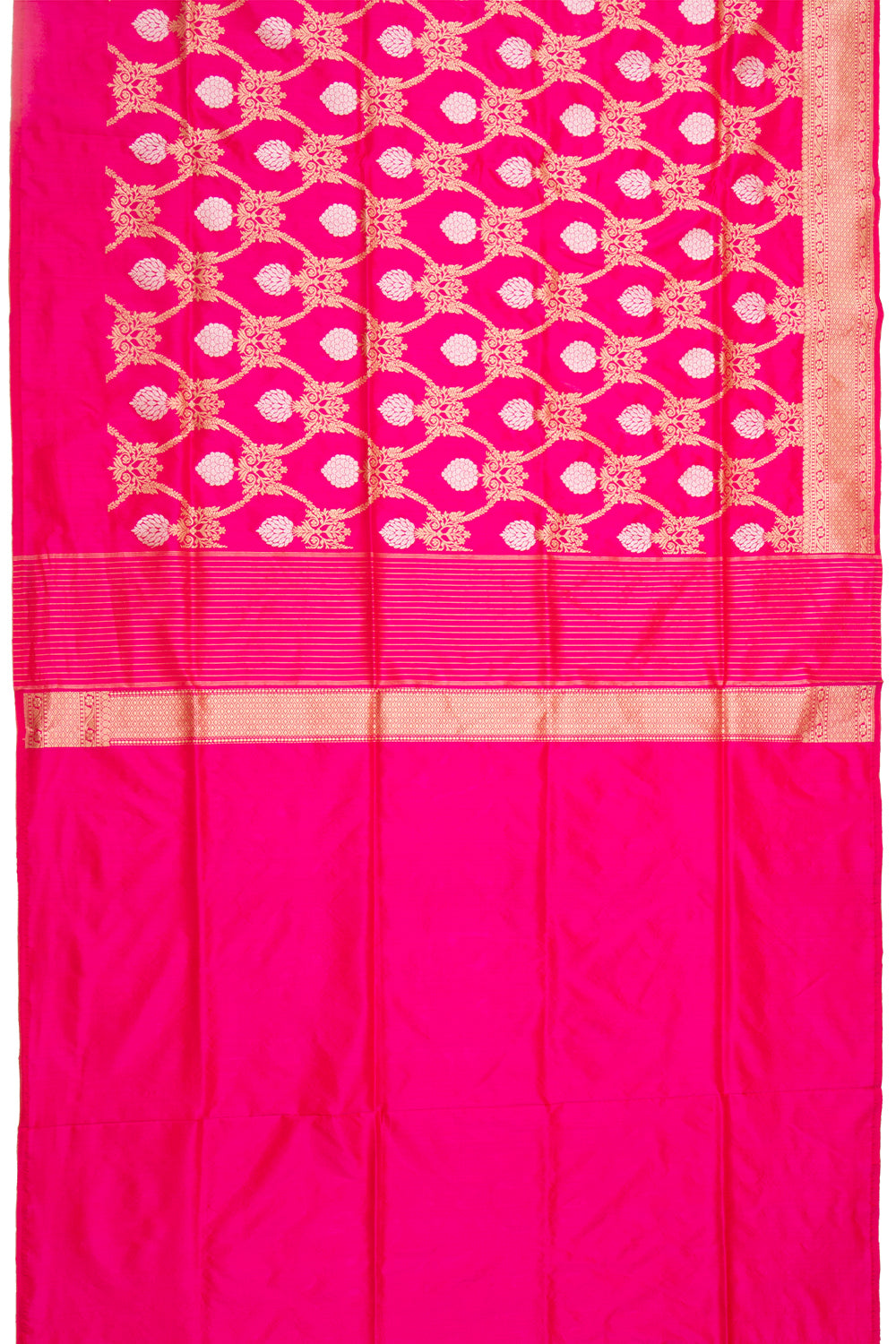 Banarasi Silk Jaal Pink Saree