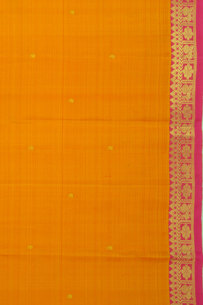 Kanchipuram Silk Butta Mustard Yellow Saree