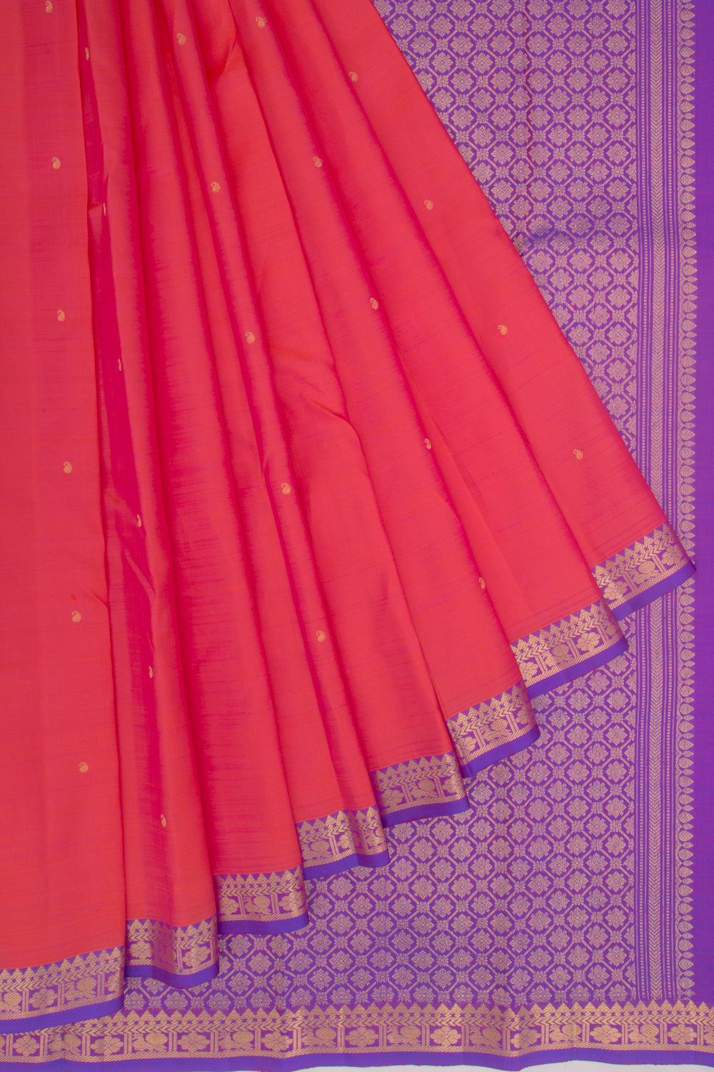Kanchipuram Silk Butta Pink Saree