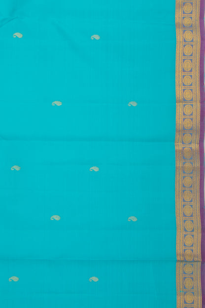 Kanchipuram Silk Butta Sky Blue Saree