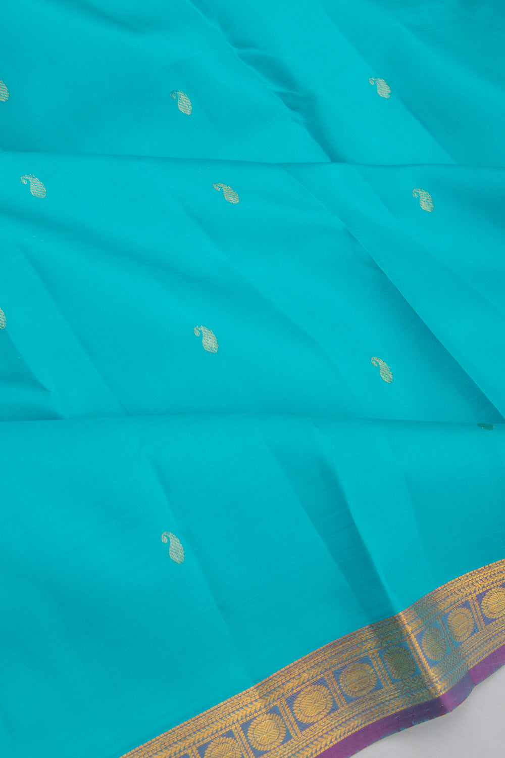 Kanchipuram Silk Butta Sky Blue Saree
