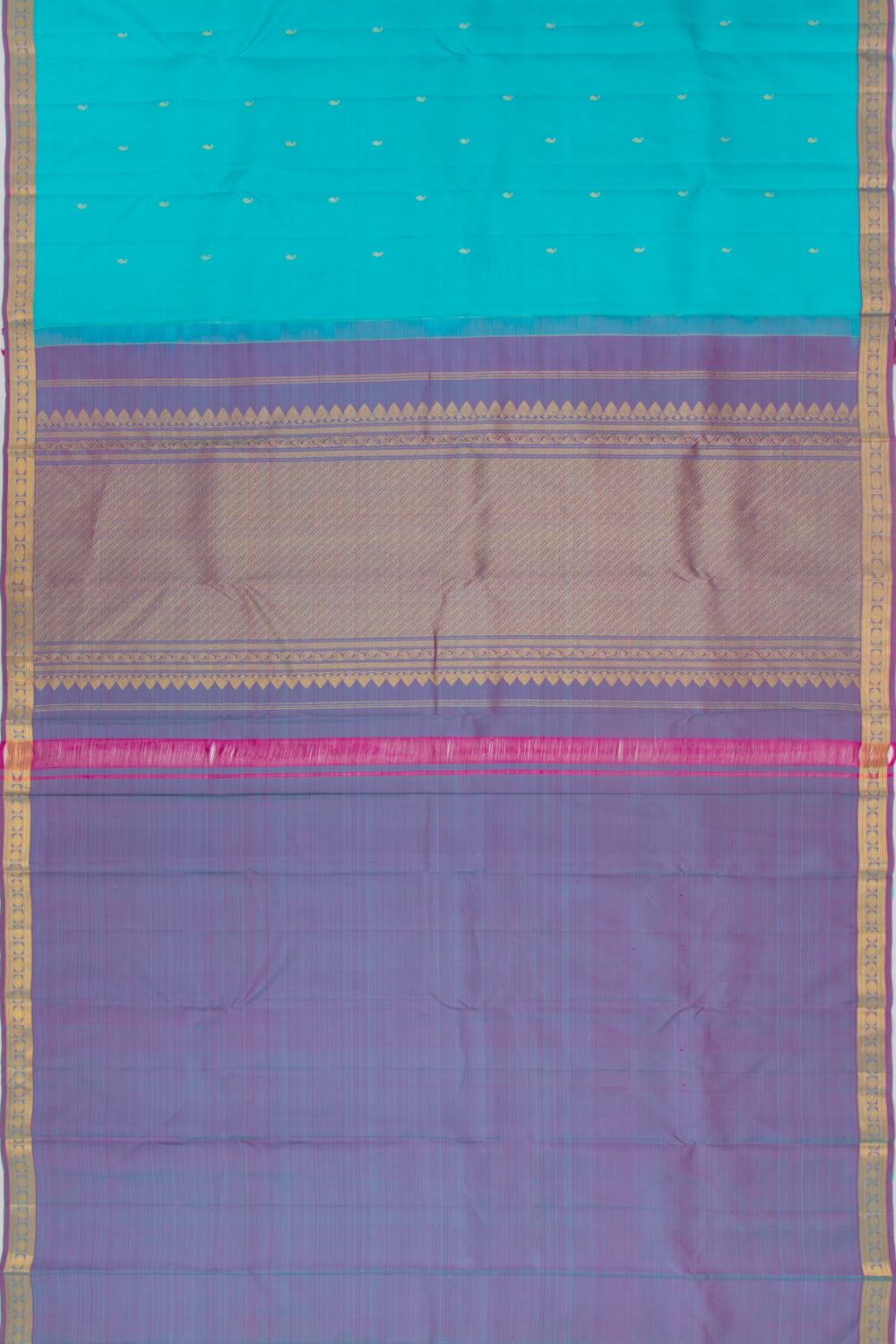 Kanchipuram Silk Butta Sky Blue Saree